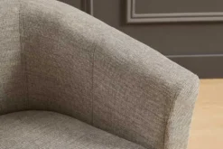 Design Lounge Sessel HEMINGWAY taupe Strukturstoff mit Armlehnen Cocktailsessel
