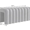 Design Polsterbank VOGUE 95cm grau Bouclé Bettbank