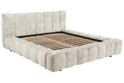 Design Polsterbett DIAMOND 180x200cm weiß Chenille Cremona inkl. Matratze Topper Lattenrost
