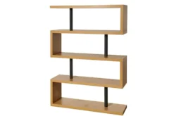 Design Regal SNAKE 165cm Eichenoptik Bücherregal mit fünf Böden