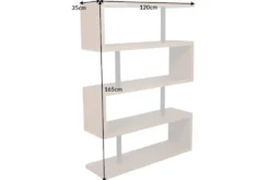 Design Regal SNAKE 165cm Eichenoptik Bücherregal mit fünf Böden