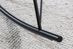 Design Schaukelstuhl SCANDINAVIA SWING champagner greige Samt Schaukelsessel
