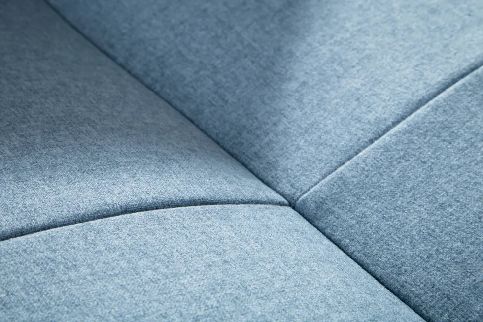 Design Schlafsofa DIVANI 220cm hellblau Strukturstoff Scandinavian 3-Sitzer mit Bettfunktion