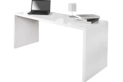 Design Schreibtisch FAST TRADE 160cm weiß Hochglanz Computertisch