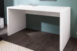 Design Schreibtisch FAST TRADE 120cm weiß Hochglanz Bürotisch