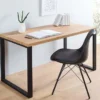 Design Schreibtisch OAK DESK 120cm Eiche Vintage Metallgestell schwarz
