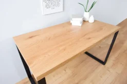 Design Schreibtisch OAK DESK 120cm Eiche Vintage Metallgestell schwarz