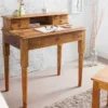 Design Sekretär HEMINGWAY M 90cm braun Sheesham Massivholz stone finish Schreibtisch