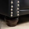 Design Sessel CHESTERFIELD 110cm matt schwarz Knopfheftung Federkern