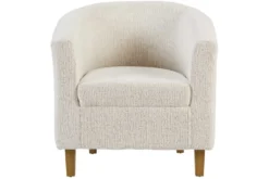 Design Sessel HEMINGWAY beige Bouclé Tweed Soft mit Armlehnen Cocktailsessel