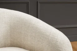 Design Sessel VOGUE 95cm beige Chenille mit Armlehnen und Nosagfederung