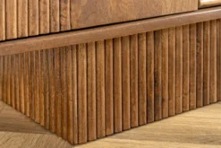 Design Sideboard ART DECO 170cm braun smoked Mangoholz massiv 3D-Front
