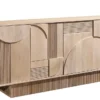Design Sideboard ART DECO 170cm weiß gekälkt Mangoholz massiv 3D-Front