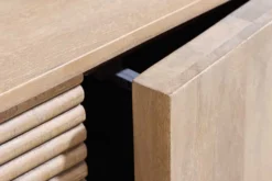 Design Sideboard ART DECO 170cm weiß gekälkt Mangoholz massiv 3D-Front