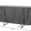Design Sideboard GATSBY 160cm braun mattgold Mangoholz Retro
