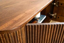 Design Sideboard GATSBY 160cm braun mattgold Mangoholz Retro