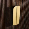 Design Sideboard GATSBY 170cm braun gold Mangoholz weiße Marmorplatte