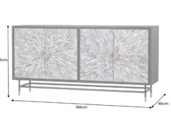 Design Sideboard HERITAGE 160cm Mosaik-Intarsien Kunsthandwerk