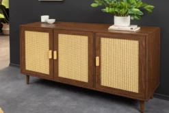Design Sideboard VIENNA 120cm braun Wiener Geflecht Kommode