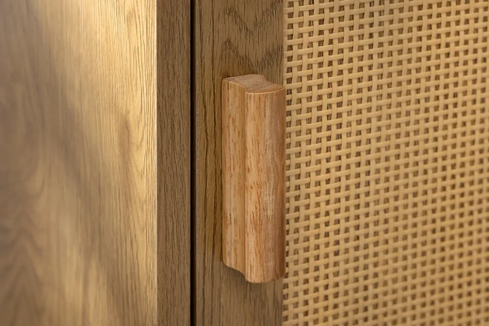 Design Sideboard VIENNA 120cm natur Wiener Geflecht Kommode