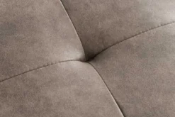 Design Sitzbank BOUTIQUE 100cm antik taupe Microfaser schwarze Metallbeine Polsterbank