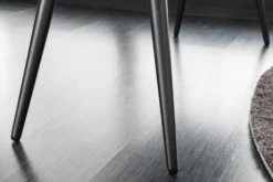Design Sitzbank BOUTIQUE 100cm champagner Samt schwarze Metallbeine