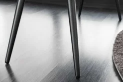 Design Sitzbank BOUTIQUE 100cm dunkelgrau Samt schwarze Metallbeine