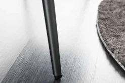 Design Sitzbank BOUTIQUE 100cm dunkelgrau Samt schwarze Metallbeine