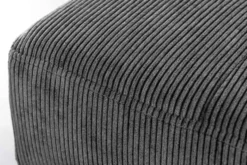 Design Sitzbank BOUTIQUE 100cm dunkelgrau Cord schwarze Metallbeine
