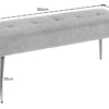 Design Sitzbank BOUTIQUE 100cm grün Cord schwarze Metallbeine