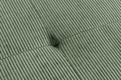 Design Sitzbank BOUTIQUE 100cm grün Cord schwarze Metallbeine