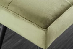 Design Sitzbank BOUTIQUE 100cm grün Samt schwarze Metallbeine
