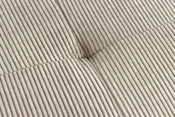 Design Sitzbank BOUTIQUE 100cm hellgrau Cord schwarze Metallbeine