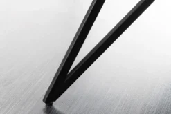 Design Sitzbank EUPHORIA 160cm dunkelgrau Samt Retrostil Ziersteppung Hairpin Legs Metallbeine Armlehnen