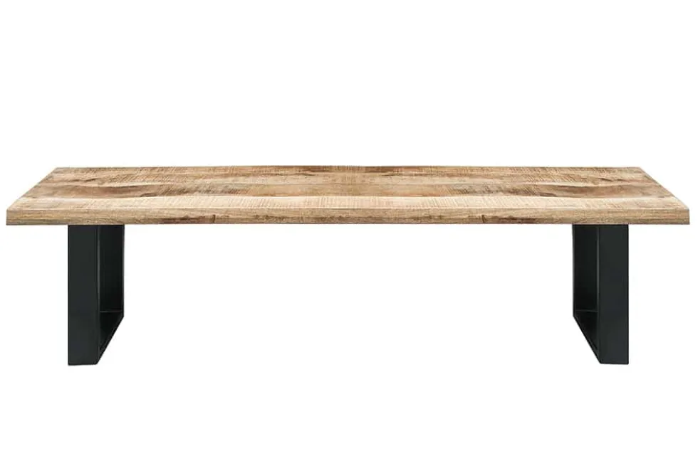 Design Sitzbank IRON CRAFT 170cm Mangoholz Eisen Industrial Design