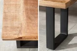 Design Sitzbank IRON CRAFT 170cm Mangoholz Eisen Industrial Design