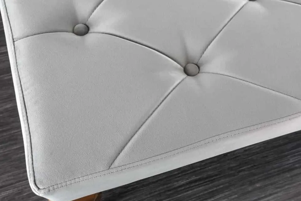 Design Sitzbank MODERN BAROCK 175cm grau Samt gold Edelstahl