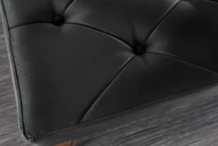 Design Sitzbank MODERN BAROCK 175cm schwarz Samt gold Edelstahl
