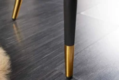Design Sitzbank PARIS 160cm senfgelb Samt Retro Rückenlehne