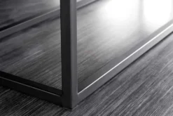 Design Sitzbank PETIT BEAUTÉ 110cm antik braun Microfaser schwarzes Metallgestell