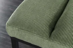 Design Sitzbank PETIT BEAUTÉ 80cm grün Cord schwarzes Gestell