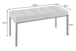 Design Sitzbank PETIT BEAUTÉ 80cm senfgelb Cord schwarzes Gestell