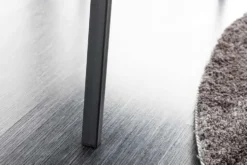 Design Sitzbank PETIT BEAUTÉ 80cm grau Samt schwarzes Gestell