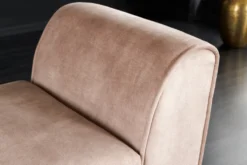 Design Sitzbank SCARLETT 90cm beige coffee Samt