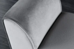 Design Sitzbank SCARLETT 90cm grau silber Samt