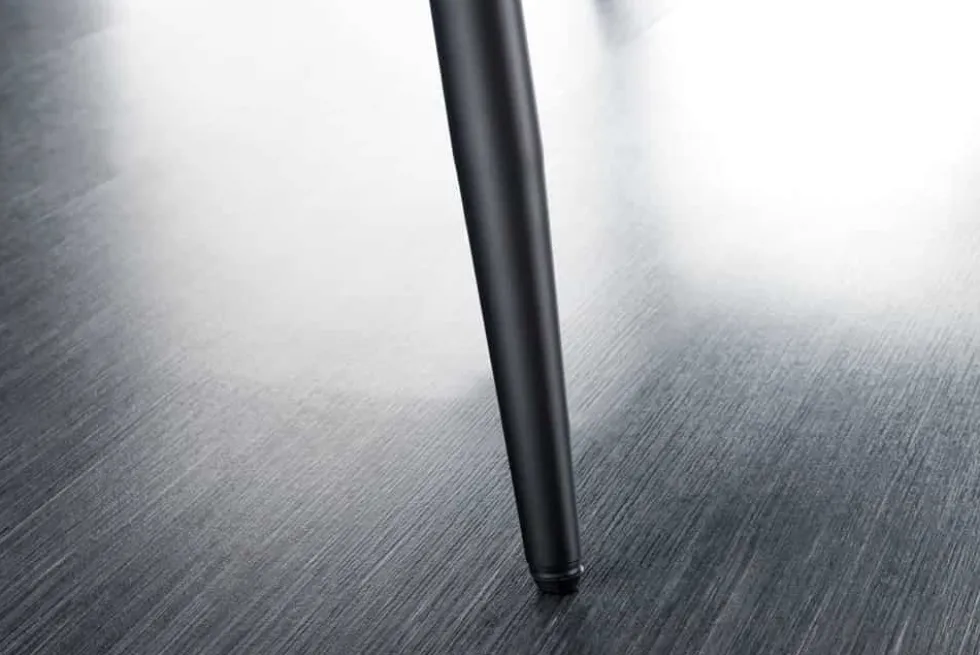 Design Sitzbank TURIN 160cm braun schwarz Metallbeine mit Armlehne