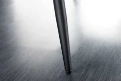 Design Sitzbank TURIN 160cm silbergrau Samt schwarz Metall Armlehne
