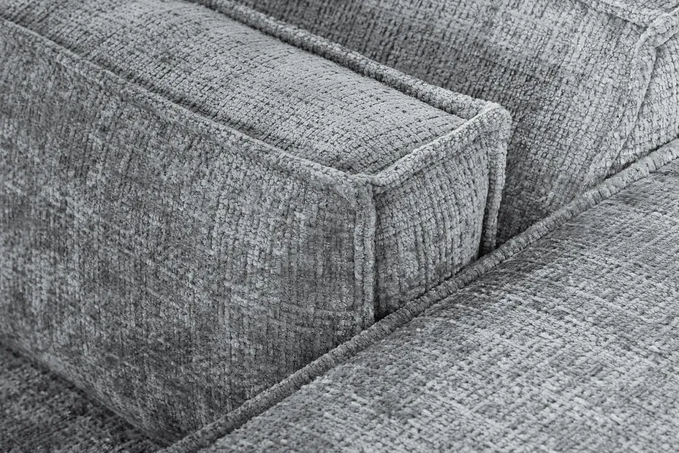 Design 3-Sitzer Sofa BOSSA NOVA 260cm grau Chenille XXL-Couch