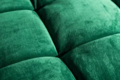 Design 3-Sitzer Sofa COZY VELVET 220cm smaragdgrün Samt Federkern Lounge