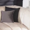 Design 3-Sitzer Sofa NOBLESSE 225cm champagner beige Samt 3-Sitzer Federkern schwarze Metallfüße